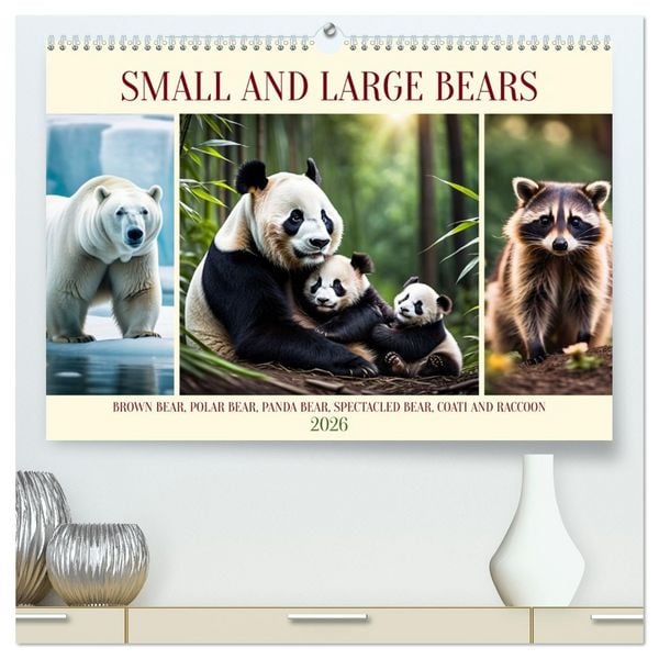 Produktbild: Small and large bears (High Quality Premium Wall Calendar 2026 DIN A2 landscape),CALVENDO 12 Month Wall Calendar