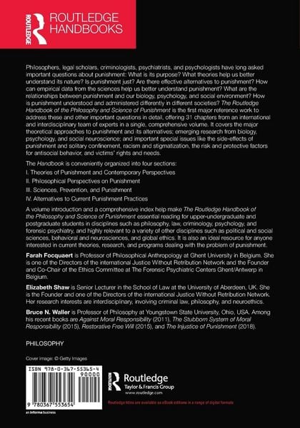Produktbild: The Routledge Handbook of the Philosophy and Science of Punishment
