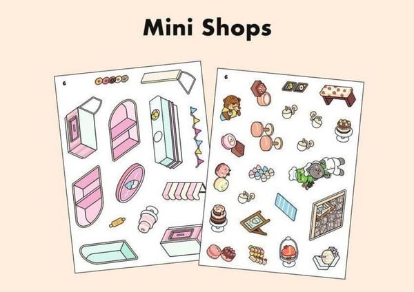Produktbild: Sweet & Cosy Stickerbuch: Mini Shops
