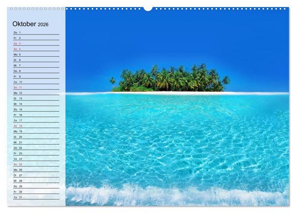 Produktbild: S&uuml;dseetr&auml;ume. Paradiese im Pazifik (hochwertiger Premium Wandkalender 2026 DIN A2 quer), Kunstdruck in Hochglanz