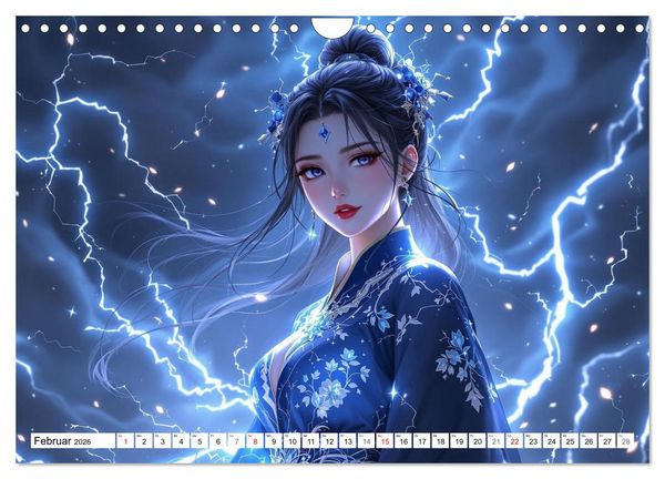 Produktbild: Fantasie Asia-Girls (Wandkalender 2026 DIN A4 quer), CALVENDO Monatskalender
