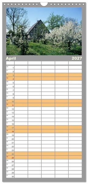Produktbild: Familienplaner 2027 - Das Alte Land- im Rhythmus der Jahreszeiten mit 5 Spalten (Wandkalender, 21 x 45 cm) CALVENDO