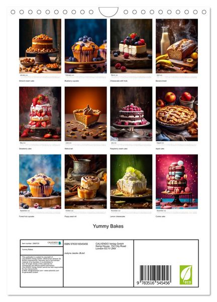 Produktbild: Yummy Bakes (Wall Calendar 2026 DIN A4 portrait), CALVENDO 12 Month Wall Calendar