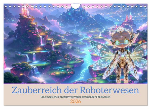 Produktbild: Zauberreich der Roboterwesen (Wandkalender 2026 DIN A4 quer), CALVENDO Monatskalender