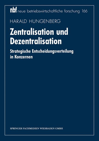 Produktbild: Zentralisation und Dezentralisation