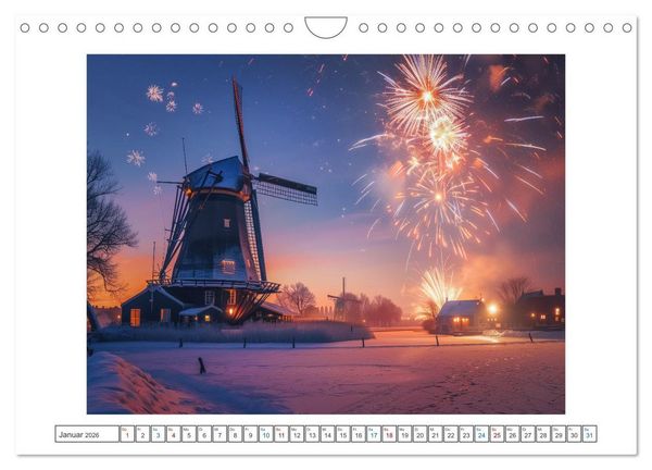 Produktbild: Im Reich der Windm&uuml;hlen (Wandkalender 2026 DIN A4 quer), CALVENDO Monatskalender