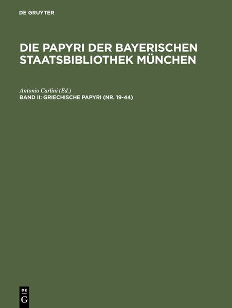 Produktbild: Griechische Papyri (Nr. 19-44)