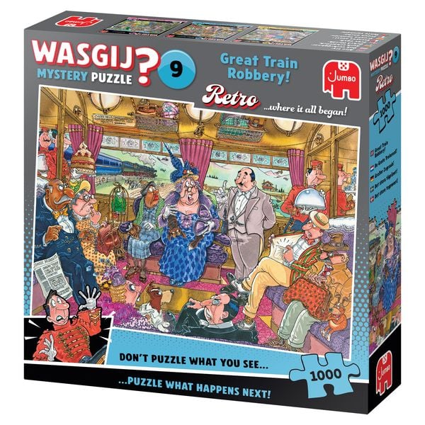 Produktbild: Wasgij Retro Mystery 9 - Zug&uuml;berfall - Puzzle 1000 Teile