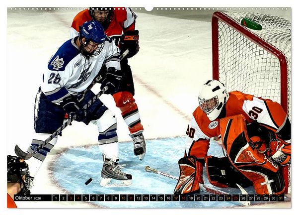 Produktbild: Mit vollem Einsatz - Eishockey (Wandkalender 2026 DIN A2 quer), CALVENDO Monatskalender