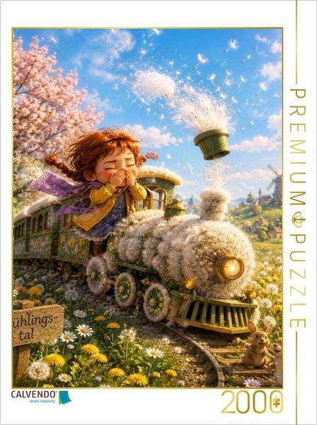 CALVENDO Puzzle Fahrt durchs Frühlingstal | 2000 Teile Lege-Größe 90 × 67 cm Foto-Puzzle für glückliche Stunden