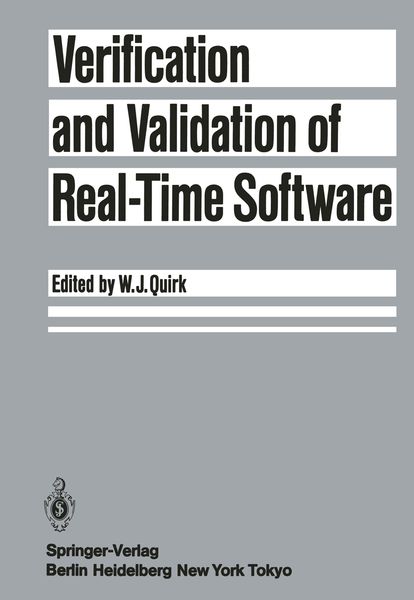 Produktbild: Verification and Validation of Real-Time Software