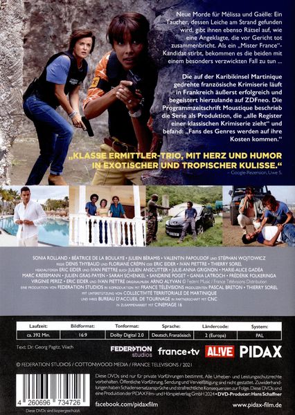 Produktbild: Deadly Tropics, Staffel 3 (Tropiques criminels) / Weitere 8 Folgen der erfolgreichen Krimiserie [2 DVDs]