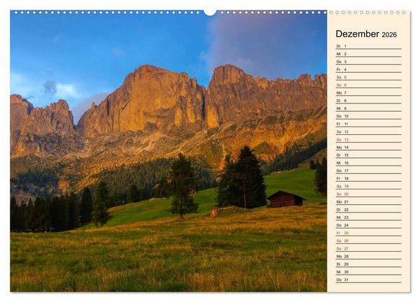 Produktbild: S&uuml;dtirol - Zwischen Ortler und Dolomiten (Wandkalender 2026 DIN A2 quer), CALVENDO Monatskalender