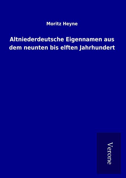 Produktbild: Altniederdeutsche Eigennamen aus dem neunten bis elften Jahrhundert