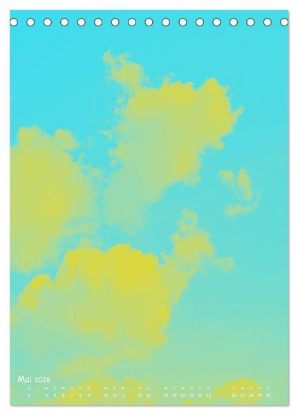 Produktbild: Aquarelle am Himmel (Tischkalender 2026 DIN A5 hoch), CALVENDO Monatskalender