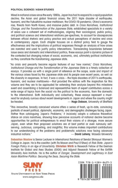 Produktbild: Crisis Narratives, Institutional Change, and the Transformation of the Japanese State