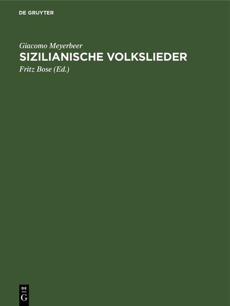 Produktbild: Sizilianische Volkslieder