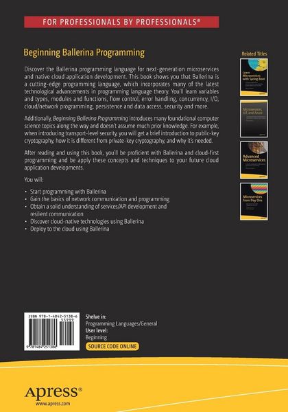 Produktbild: Beginning Ballerina Programming