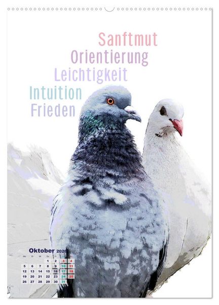 Produktbild: Welche spirituelle Bedeutung hat dieser Vogel? (Wandkalender 2026 DIN A2 hoch), CALVENDO Monatskalender