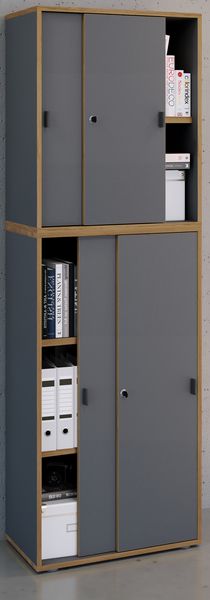 Produktbild: B&uuml;roschrank Aktenschrank Schiebet&uuml;ren Salia 5fach