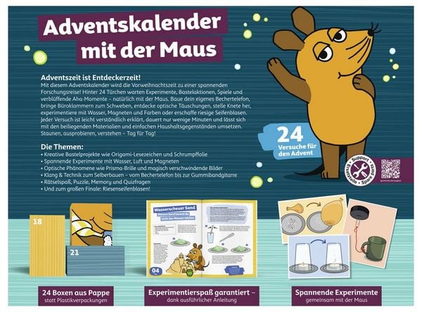 Produktbild: Franzis Experimente Adventskalender Altersklasse ab 7 Jahre