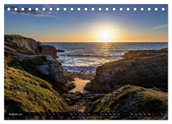 Produktbild: C&ocirc;te Sauvage - Die wilde K&uuml;ste der Bretagne (Tischkalender 2026 DIN A5 quer), CALVENDO Monatskalender