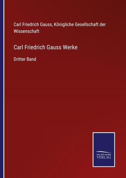 Produktbild: Carl Friedrich Gauss Werke