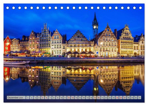 Produktbild: Gent - die geschichtstr&auml;chtige Perle in Flandern (Tischkalender 2026 DIN A5 quer), CALVENDO Monatskalender