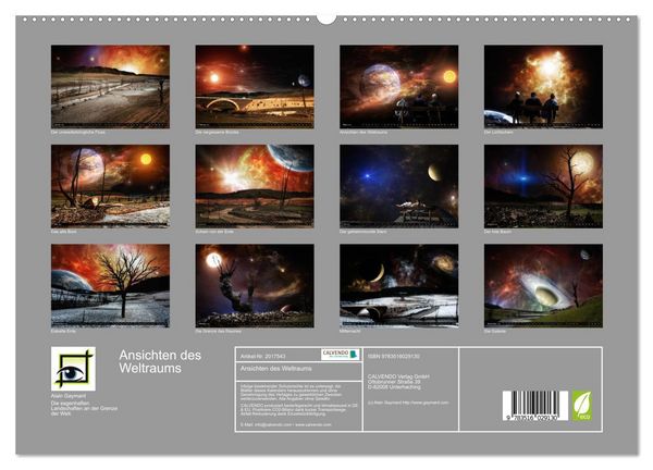 Produktbild: Ansichten des Weltraums (hochwertiger Premium Wandkalender 2026 DIN A2 quer), Kunstdruck in Hochglanz