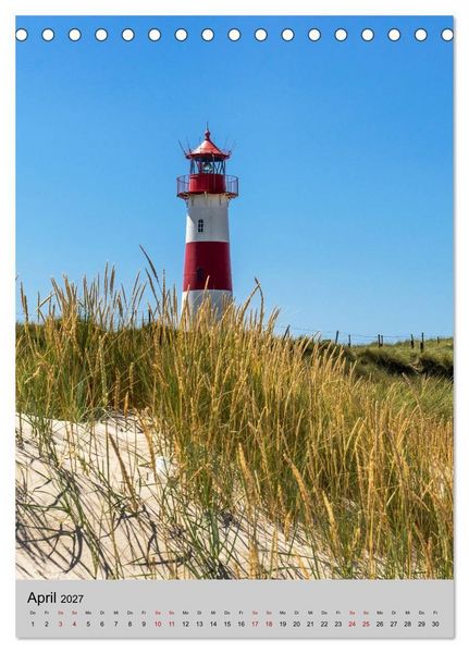 Produktbild: Leuchtt&uuml;rme an der Nordsee (Tischkalender 2027 DIN A5 hoch), CALVENDO Monatskalender