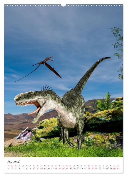 Produktbild: Dinosaurier aus der Vergangenheit (hochwertiger Premium Wandkalender 2026 DIN A2 hoch), Kunstdruck in Hochglanz