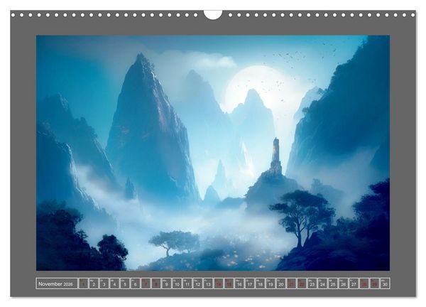 Produktbild: Tr&auml;umereien in Blau (Wandkalender 2026 DIN A3 quer), CALVENDO Monatskalender