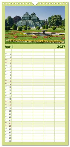 Produktbild: Familienplaner 2027 - Traumhaftes Wien mit 5 Spalten (Wandkalender, 21 x 45 cm) CALVENDO