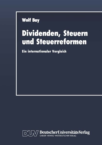 Produktbild: Dividenden, Steuern und Steuerreformen