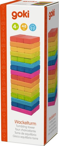 Produktbild: Geschicklichkeitsspiel Wackelturm Regenbogen