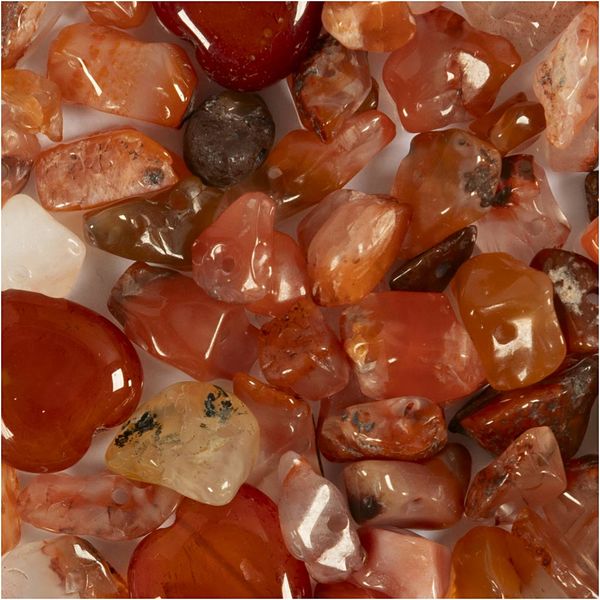 Produktbild: Creativ Company Kristallperlen, Aventurin-Quarz, Gr&ouml;&szlig;e 7-12 mm, Lochgr&ouml;&szlig;e 1 mm, Korallen, 63 Stk