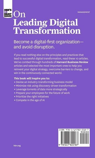 Produktbild: Hbr's 10 Must Reads on Leading Digital Transformation (with Bonus Article "how Apple Is Organized for Innovation" by Joel M. Podolny and Morten T. Hansen)