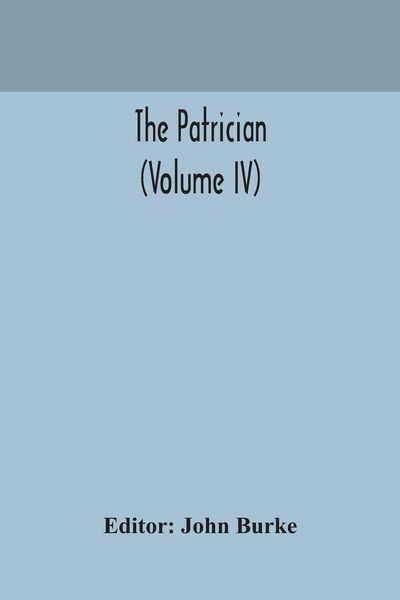 Produktbild: The Patrician (Volume Iv)
