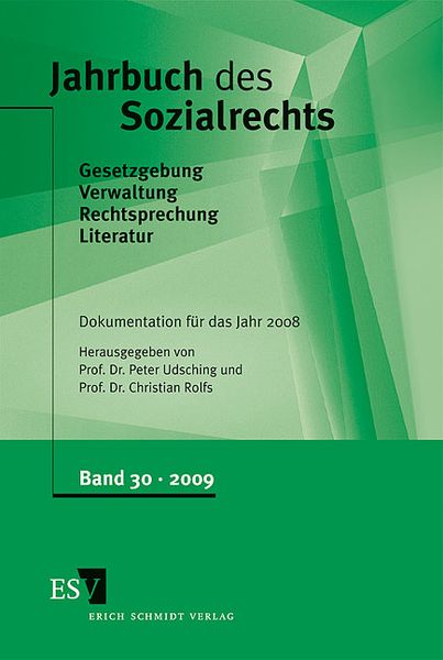 Produktbild: Jahrbuch des Sozialrechts (der Gegenwart). Gesetzgebung - Verwaltung... / Jahrbuch des Sozialrechts - - Dokumentation f&uuml;r das Jahr 2008