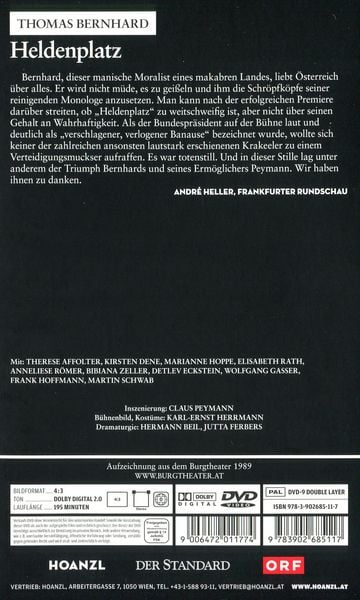 Produktbild: Heldenplatz (Thomas Bernhard) - Edition Burgtheater