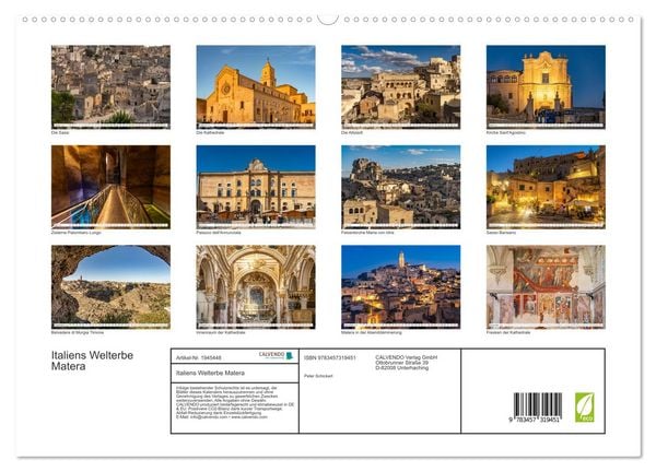 Produktbild: Italiens Welterbe Matera (hochwertiger Premium Wandkalender 2026 DIN A2 quer), Kunstdruck in Hochglanz