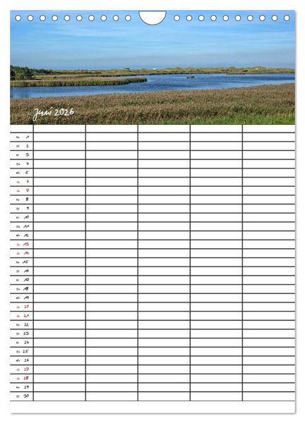 Produktbild: St. Peter Ording Familienplaner (Wandkalender 2026 DIN A4 hoch), CALVENDO Monatskalender