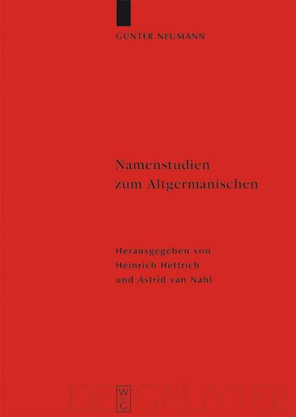 Produktbild: Namenstudien zum Altgermanischen