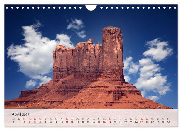 Produktbild: Monument Valley - Faszinierende Westernkulisse in den USA (Wandkalender 2026 DIN A4 quer), CALVENDO Monatskalender