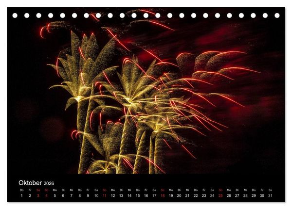 Produktbild: Das Feuerwerk (Tischkalender 2026 DIN A5 quer), CALVENDO Monatskalender