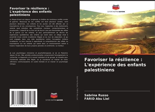 Produktbild: Favoriser la r&eacute;silience : L'exp&eacute;rience des enfants palestiniens