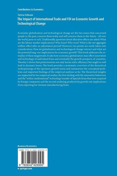 Produktbild: The Impact of International Trade and FDI on Economic Growth and Technological Change