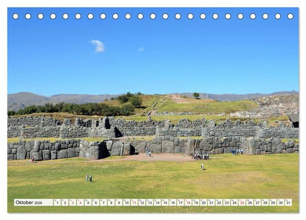 Produktbild: Inkabauten in PERU, Bauwerke eines gro&szlig;en Reiches (Tischkalender 2026 DIN A5 quer), CALVENDO Monatskalender