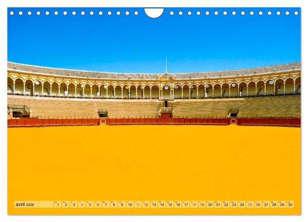 Produktbild: La belle Andalousie: S&eacute;ville - M&aacute;laga - Grenade - Ronda - Antequera (Calendrier mural 2026 DIN A4 vertical), CALVENDO calendrier mensuel