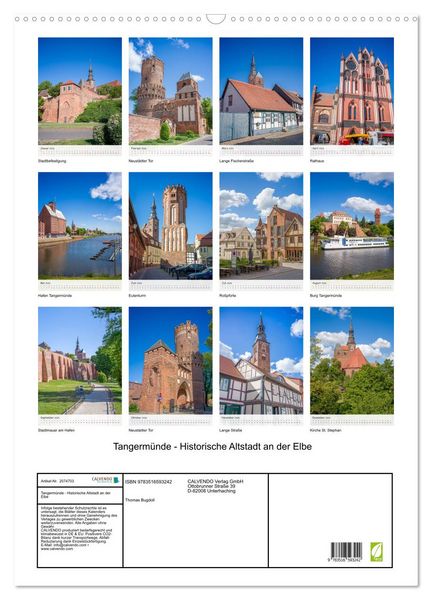 Produktbild: Tangerm&uuml;nde - Historische Altstadt an der Elbe (Wandkalender 2026 DIN A2 hoch), CALVENDO Monatskalender